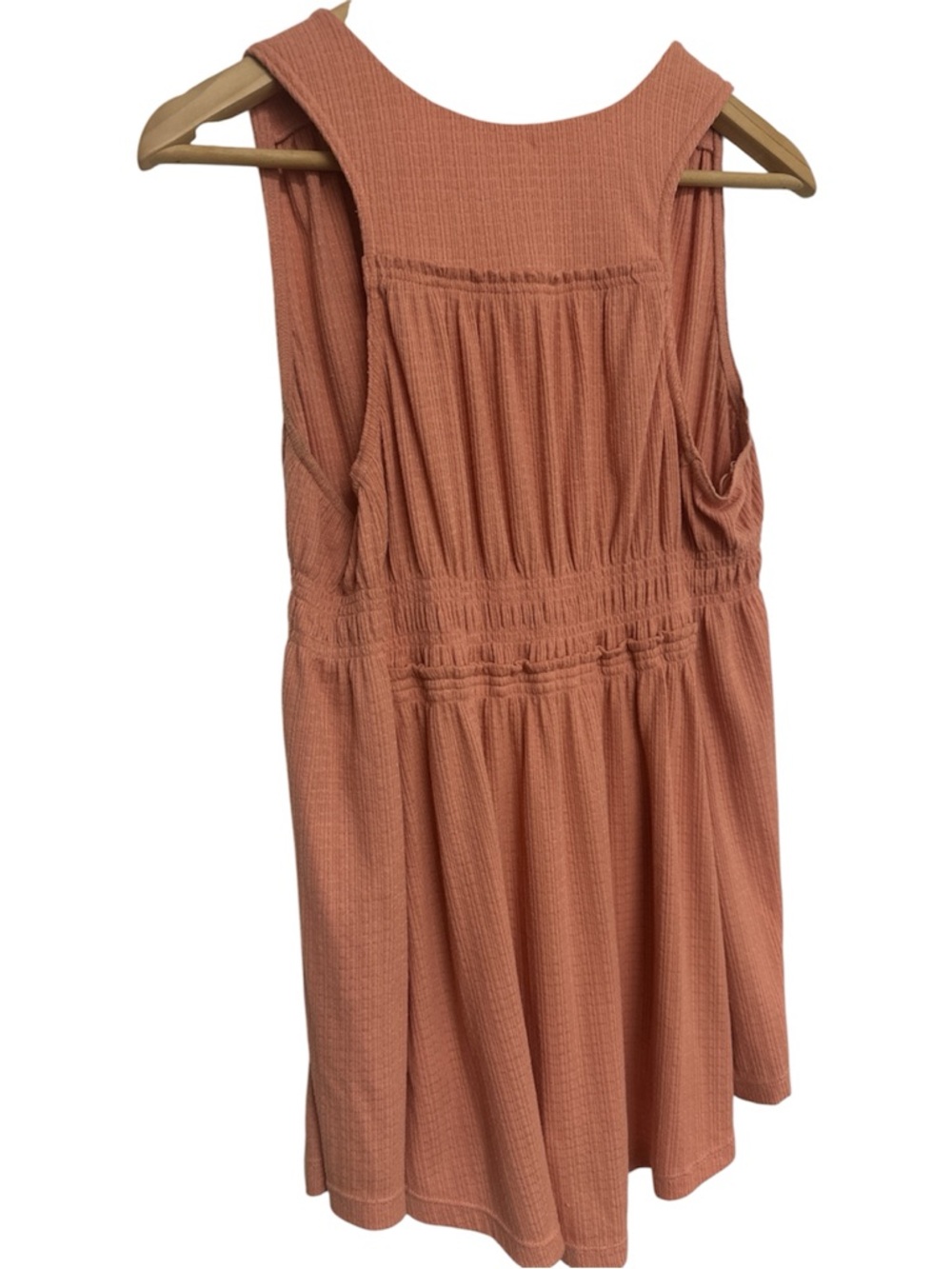 Free People Feminine/soft Coral Sleeveless Tie-Front Tank Top size LG - Picture 6 of 8